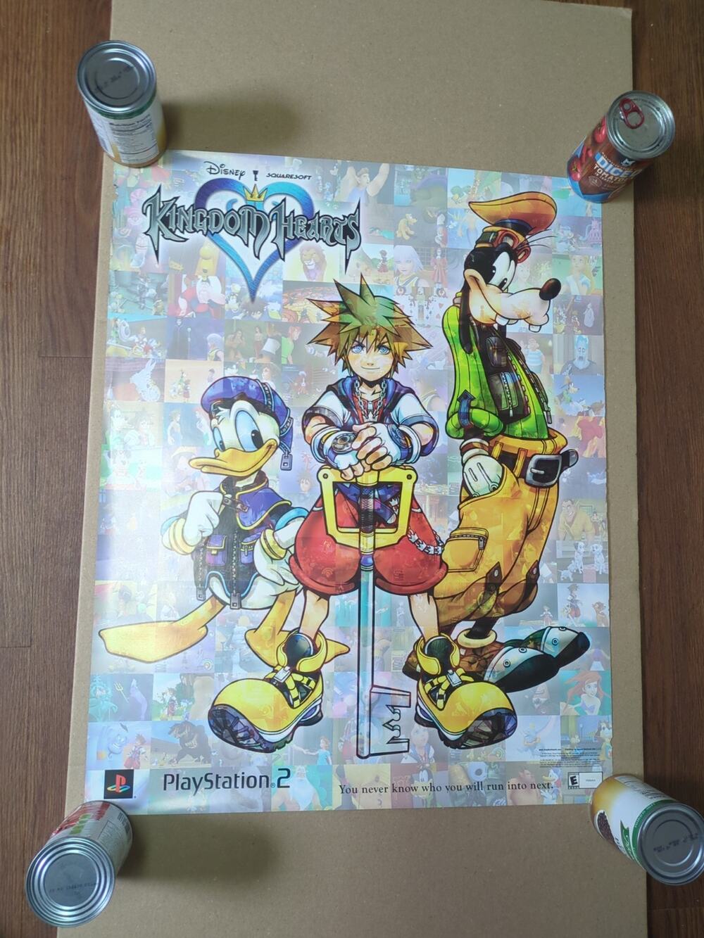 Playstation 2 Promo - 2-Sided KINGDOM HEARTS Promotional POSTER - ORIGINAL NOS